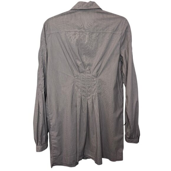 Part Two grey pinstripe button-down long sleeve tunic/mini dress size 10 - Picture 4 of 5